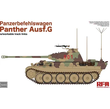 Plastikový model Ryefield model 1/35 Panzerbefehlswagen Panther Ausf.G