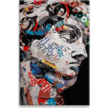 Dětské zboží Malování podle čísel - Socha David z novin - 40x60 cm, bez dřevěného rámu - CZ výroba