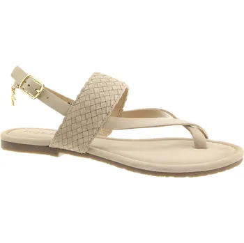 Dámské sandále MEXX Dámské kožené béžové sandálky MXOM005103W-2002-255 Velikost 37