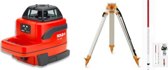Rotační laser Sola EVO 360 PROFESSIONAL + stativ a lať