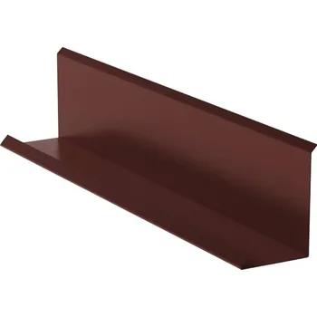 Plech Lemování zdí RŠ 250, 3 bm, Lakovaný pozink, Hnědá (RAL 8017)