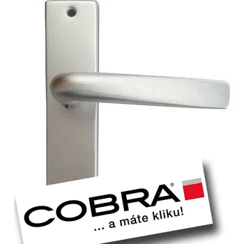 Stavební výplň COBRA FLAT Provedení: PZ LI (klika levá/koule), Povrch: F4 - bronzový elox, Rozteč: 90 mm
