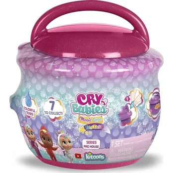 Panenka TM TOYS Cry Babies Magic Tears Fantasy Paci domeček - tmavě růžový