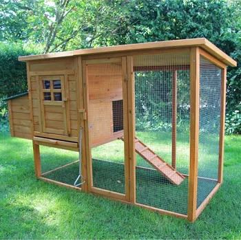 PRODUMAZAHRADU Nejprodávanější kurník, slepičárna s velkým výběhem a hnízdícím boxem cca 7 slepic. Německý, 189x75x104cm