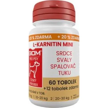 Giom pes L-karnitin Aktiv 60 MINI tbl+20% zdarma
