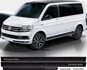Samolepka na auto Polep na bok Transporter Edition Volkswagen T4, T5, T6 (63 - škrábaný kov černý) NÁLEPKA, FÓLIE, POLEPY, TUNING, VLASTNÍ TEXT, TISK, AUTOSAMOLEPKY.cz, SAMOLEPKY, OBRÁZEK, LOGO, VÝROBA, PRODEJ