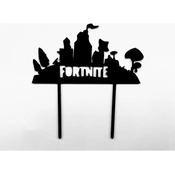 Dortová svíčka Zápich - FORTNITE #09 (město,děravý nápis)