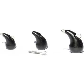 Rybářský háček 5ks - Olověná Zátěž Dnipro Lead Fang Black Hmotnost 20gr