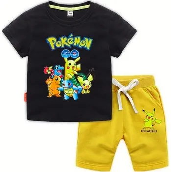 Dvoudílná souprava kraťasy + triko, Pokémon Barva: Černá, Velikost: 100 / 2-3Y