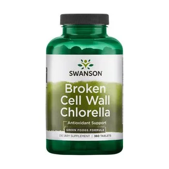 Swanson Broken Cell Wall Chlorella Doplněk stravy s chlorellou 360 ks, tablety