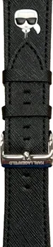 Řemínek na hodinky Karl Lagerfeld Karl Head PU pro Apple Watch 38/40 mm černý