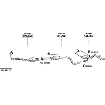 Katalyzátor katalyzátor výroba AS/BM Bosal 99-257A