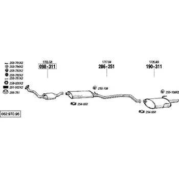 Katalyzátor katalyzátor výroba AS/BM Bosal 99-650A