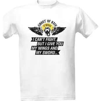 Tričko s potiskem Ghost of Kyiv bílé pánské