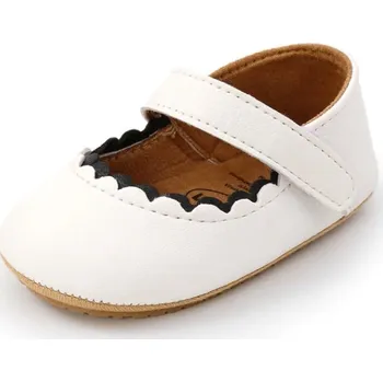 Dětská sportovní obuv Kožené protiskluzové capáčky - dívčí Barva: Bílá, Velikost: 13-18 měsíců