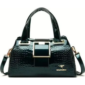 Luxusní designová dámská kabelka, imitace krokodýlí kůže Barva: zelená
