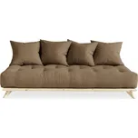 sofa SENZA DAYBED natural pine (pohovka z borovice) 90*200 cm mocca 755