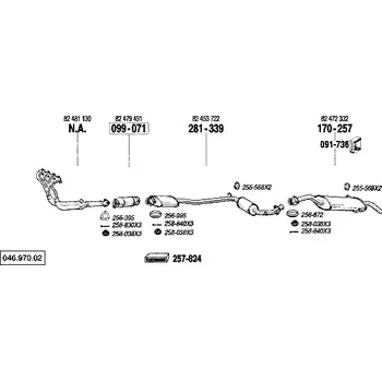 Katalyzátor katalyzátor výroba AS/BM Bosal 99-071A
