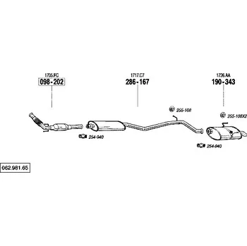 Katalyzátor katalyzátor výroba AS/BM Bosal 99-101A
