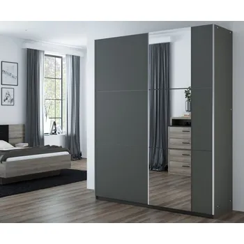 Komoda Šatní skříň BISMARK 150 grafit/grafit