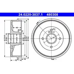 Brzdový buben ATE 24.0220-3037.1