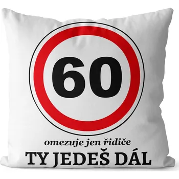 Dekorativní polštářek Polštář 40 x 40 cm - 60 - Ty jedeš dál