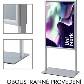 Reklamní Oboustranný plakátový stojan Formát B1 (70x100cm) (PFS70x100D)