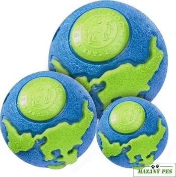 Hračka pro psa Planet Dog Orbee-Tuff® Ball Zeměkoule modro/zelená - různé velikosti medium - 7,0 cm