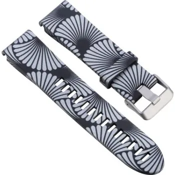 Ostatní příslušenství k chytrým hodinkám eses Silikonový řemínek pro Garmin - Vzorovaný s vějíři, QuickFit 26 mm