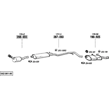 Katalyzátor katalyzátor výroba AS/BM Bosal 99-741A