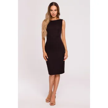 Dámské šaty Elegantní pouzdrové šaty MOE M667 černé EU velikost: XL