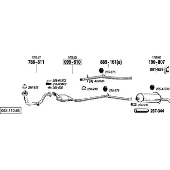 Katalyzátor katalyzátor výroba AS/BM Bosal 99-610A