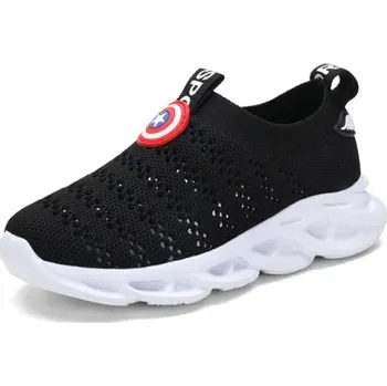 Dívčí obuv Čína Dětské prodyšné tenisky - Capitan America Barva: Černá, Velikost: 33