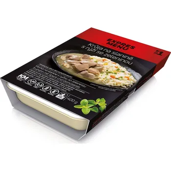 Hotové jídlo Expres Menu Krůta na slanině s rýží a zeleninou 1 porce