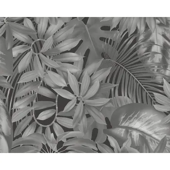 Tapeta Vliesová tapeta černá, šedá, fíkus, palmy, džungle 387203 / Tapety na zeď 38720-3 PintWalls (0,53 x 10,05 m) A.S.Création