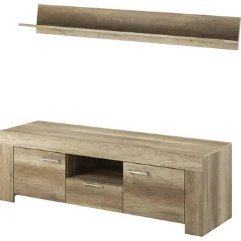Televizní stolek ArtPS TV stolek HEAVEN SRTV155 s policí HEAVEN P155 Barva: Country šedá