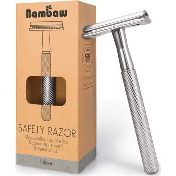 Bambaw Metalický holící strojek stříbrný