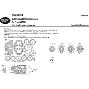 Plastikový model New Ware 1/48 Mask Su-25 Frogfoot BASIC (ZVE 4807)