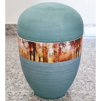 Smuteční dekorace Pohřební urna Nebe | režná barevná | les a slunce