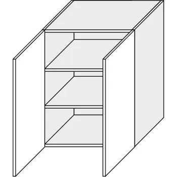 Kuchyňská skříňka ArtExt Kuchyňská skříňka horní, W3 / 60 Rimini Barva korpusu: Grey