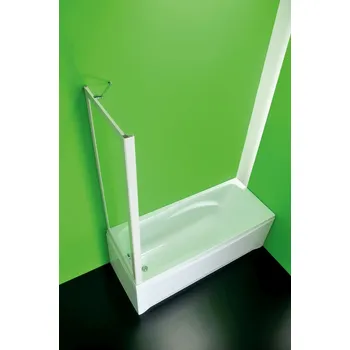 FORTE Vanová přístěna SOPRAVASCA FISSO CC Barva rámu - Bílá, Rozměr A - 75, Směr zavírání - Univerzální Levé / Pravé, Výplň - Polystyrol 2,2 mm (acrilico) BSSVF75CCP