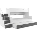 BMS Dětská patrová postel s přistýlkou MAX 3 Barva: Šedá