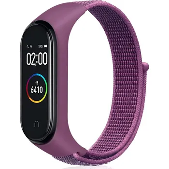 Náramek Mi Band 3/4/5/6/7 nylonový náramek Barva: Fialová, Typ: 16