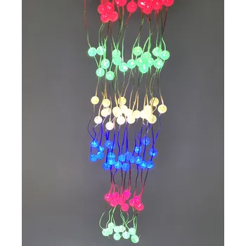 Vánoce VOR-Z 3M-0,6 DO USB kuličky - 3m vánoční světelný závěs, 10 výhonů 0,4 a 0,6m s LED kuličkami, 50x LED, svit bílá studená a bílá teplá Barva: Barevná RGB