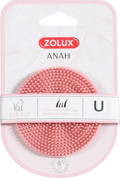 Kartáč pro zvířata Zolux Anah pryžový pro kočky růžový
