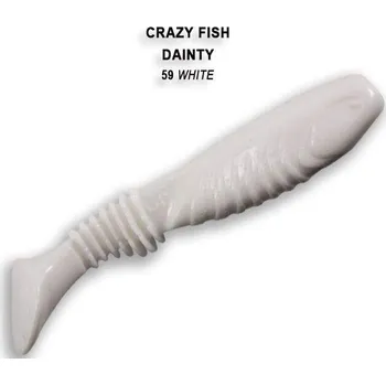 Umělá nástraha Gumová nástraha Crazy Fish Dainty 8,5cm 59 White (6ks)