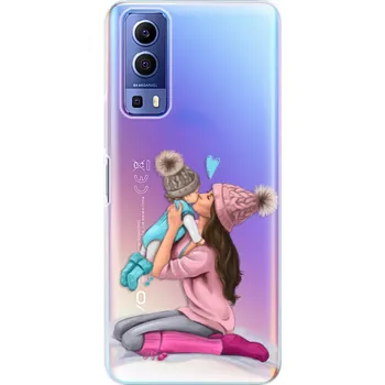 Pouzdro na mobilní telefon Odolné silikonové pouzdro iSaprio - Kissing Mom - Brunette and Boy - Vivo Y72 5G