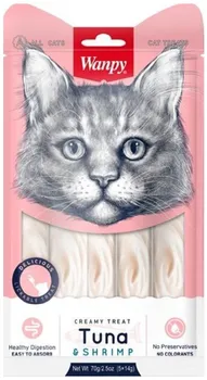 Pamlsek pro kočku Wanpy Cat Creamy Lickable Treats Tuna/Shrimp 5x 14 g