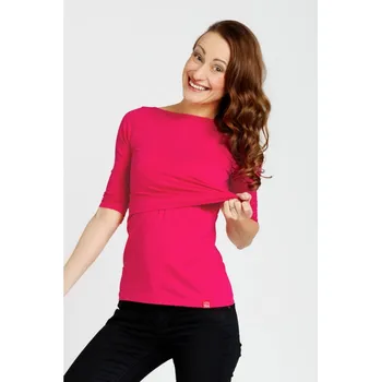 Dámské tričko CityZen dámské kojící triko, malinové XL