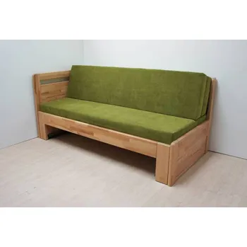 Postel BMB Postel Tandem PLUS s levým čelem - masivní buk Moření: bordó, Provedení: oblé, Rozměr: 90/170 x 200 cm